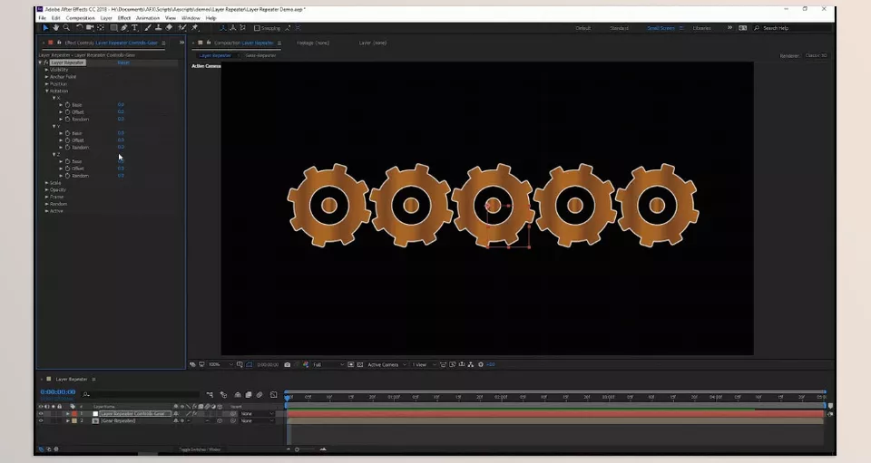 After Effects layer management - Sample 1