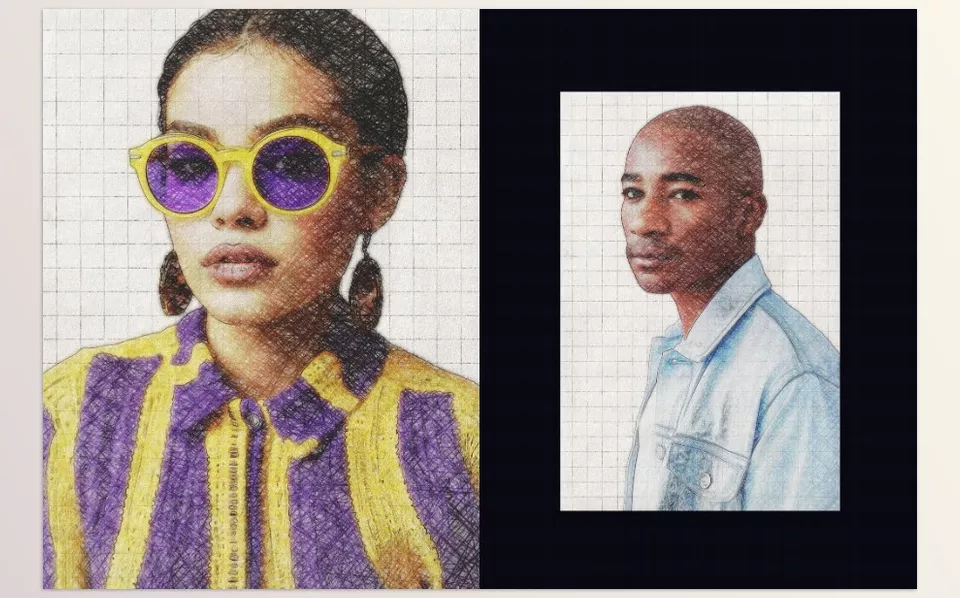 Pencil Drawing Photo Effect - Sample 2