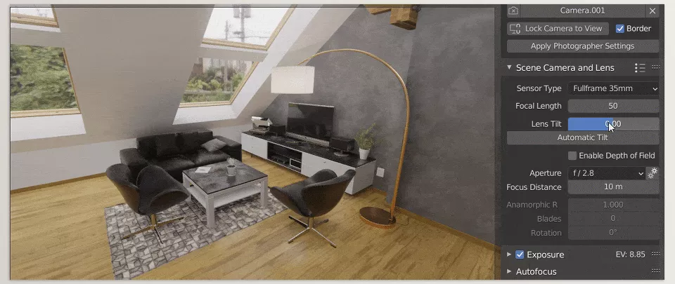 Photographer Blender Addon - Sample 2