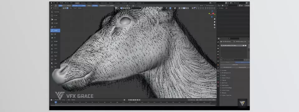 3D Hair Brush - Sample 3