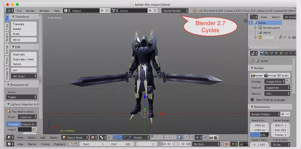 Better Fbx Importer and Exporter - Sample 1
