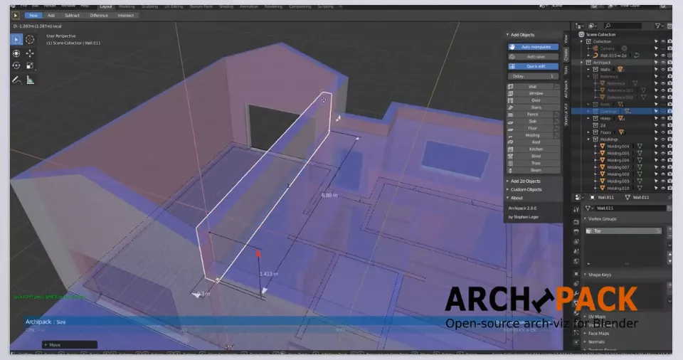 Blender-Archipack - Sample 2