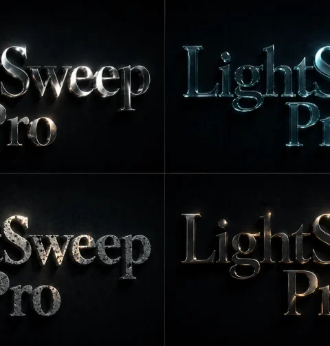 Light Sweep Pro: Transforms Flat Text into Cinematic Metal in After Effects 4