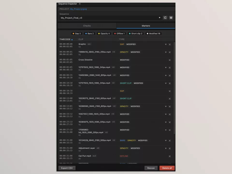 Sequence Inspector - Sample 1