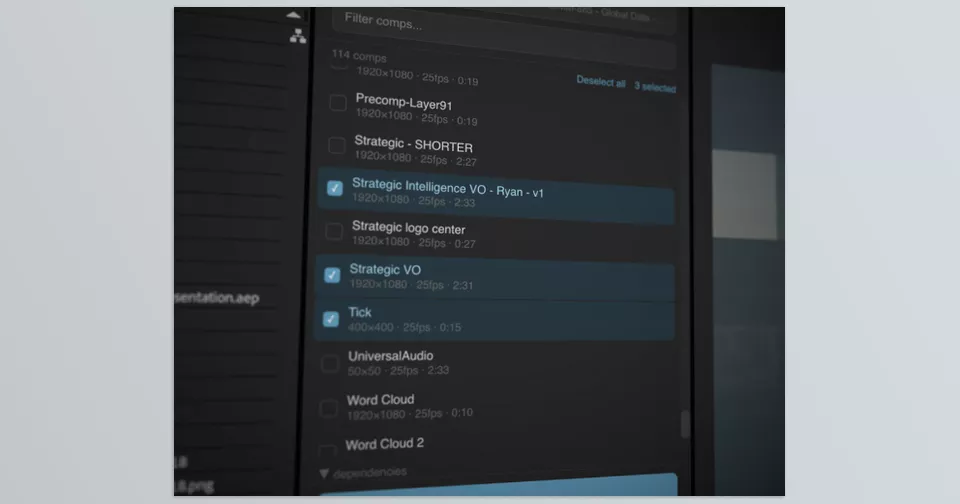 Pluck – Smart Project Transfer for After Effects 2