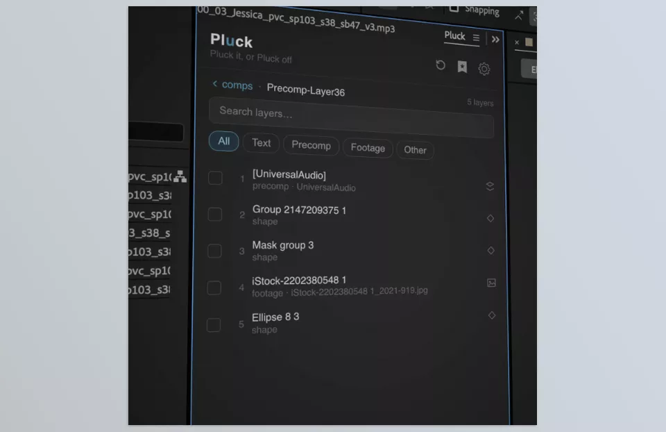 Pluck – Smart Project Transfer for After Effects 3
